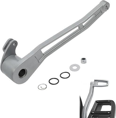 TCMT Palanca de Freno Compatible con Harley Touring Road King Street Glide Road Glide Electra Glide Ultra Limited Tri Glide 2014-2023 Gris Metalizado