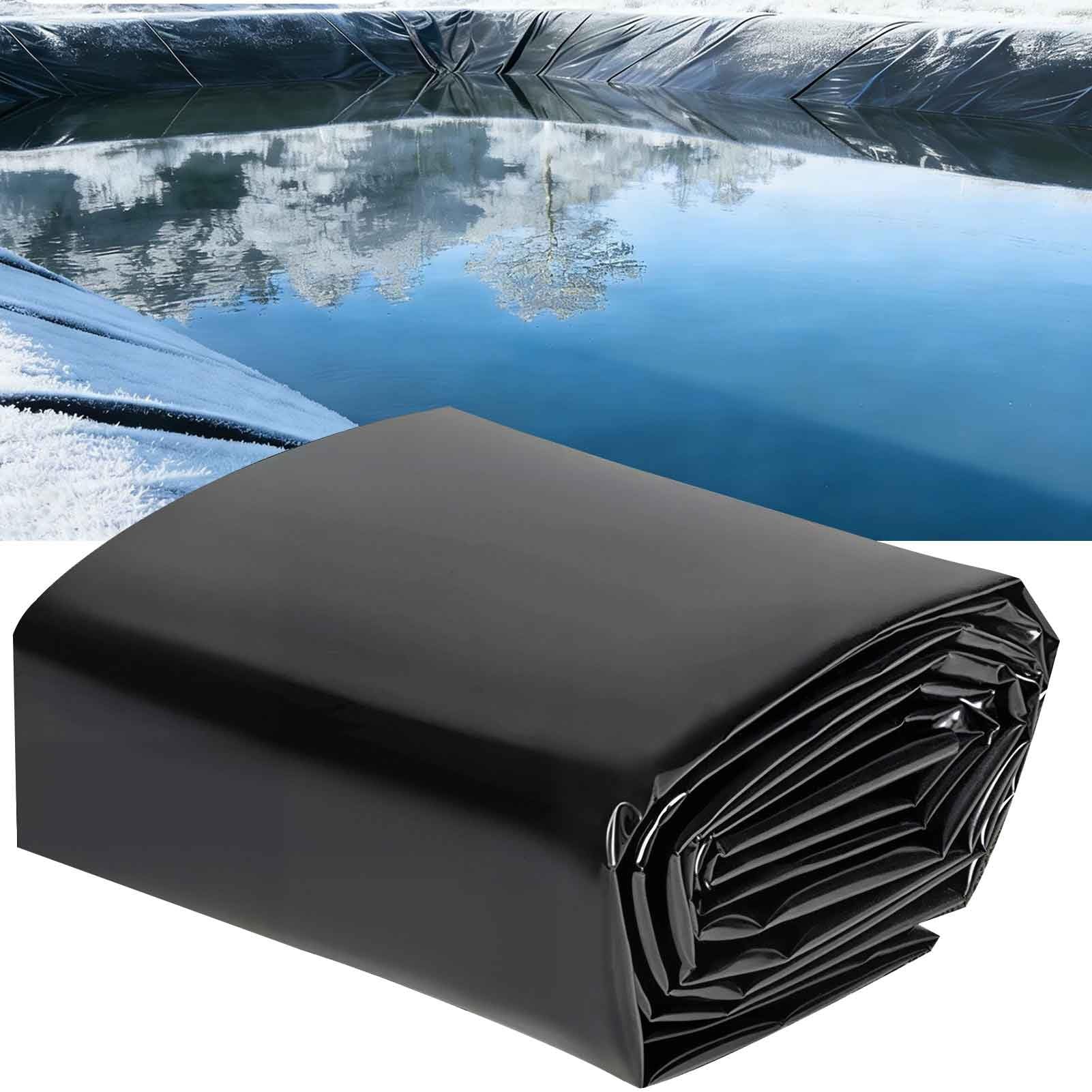 DMCHENGMA Pond Liner 5 Mil Thick Reinforced HDPE Fish Koi Pond Liner for Outdoor Ponds, Black Damp Proof Pond Underlayment Membrane | Outdoor Tarpaulin(8x10m(26.2x32.8ft))