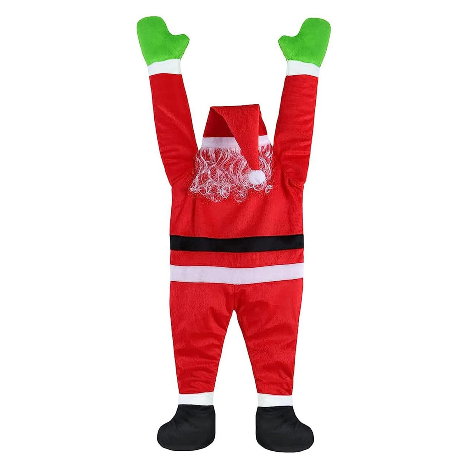 Buxuaaaa Climbing Ladder Roof Santa Decor Holiday Santa Clothes 170cm / 110CM for Climbing Roof Gutter Yard Christmas Ornament Holiday Decorations