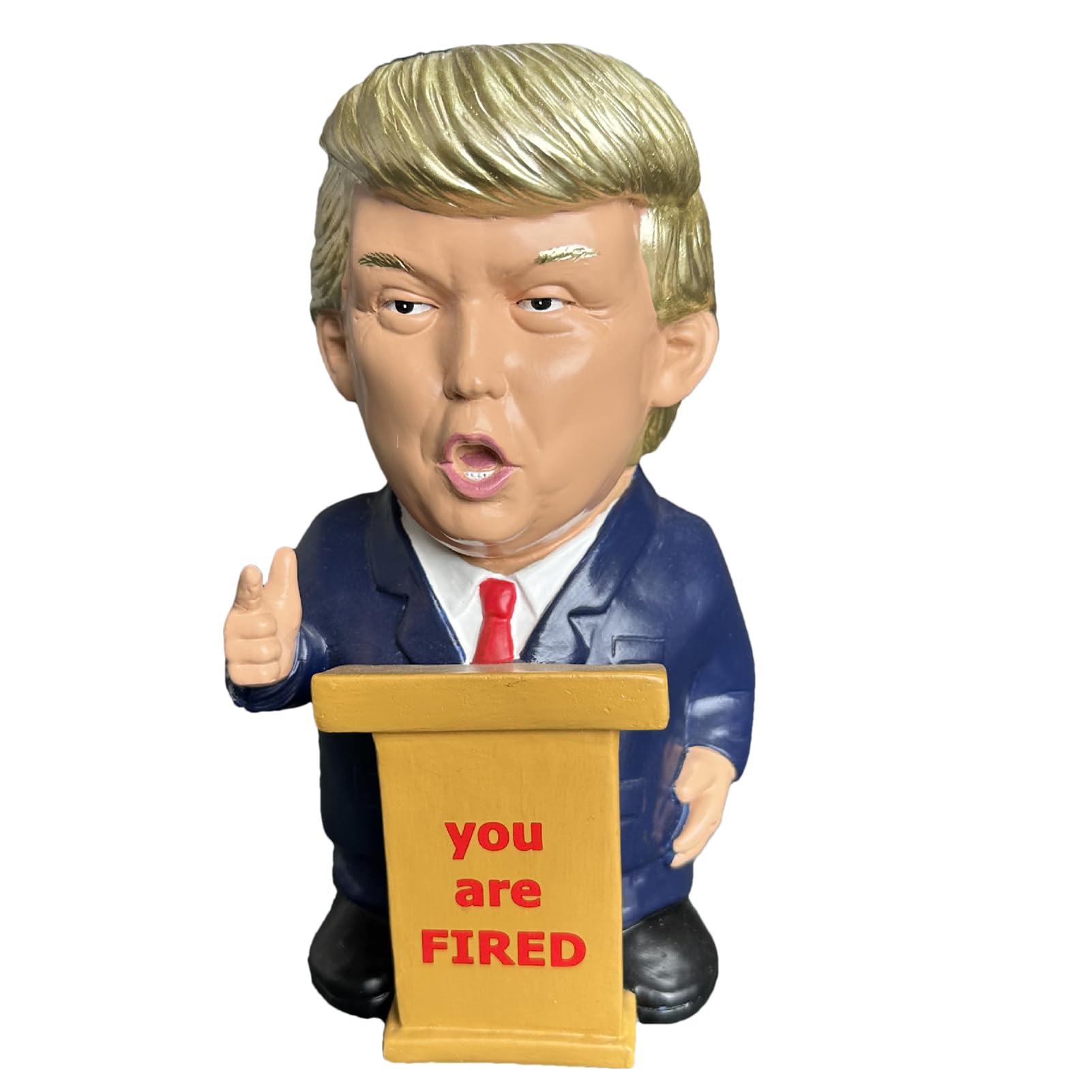 Trump Gift, Resin Coin Bank Trump, The Trump Statue Made Resin and Has Smooth Surface That Not Easily Faded, Trump Bobblehead for Trump Supporters Pen Holder (Savings Bank B)