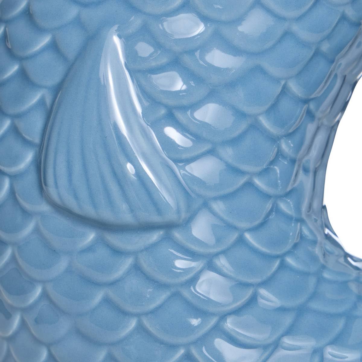 Atmosphera - Vase Ocea Poisson 16,5x11x25 cm - Blanc