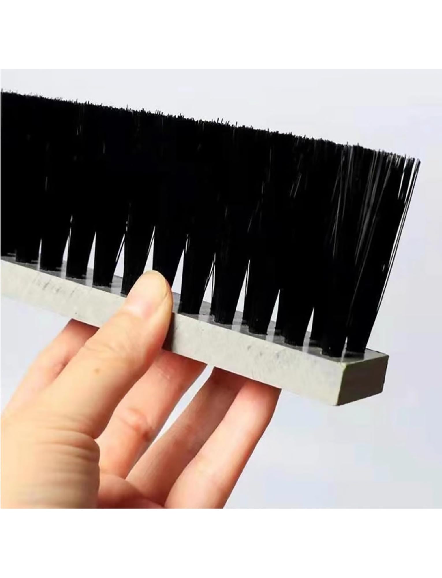 Cepillo de limpieza abrasivo industrial de nailon resistente con cerdas rígidas para una limpieza eficiente de transportadores y maquinaria (800 x 30 x 15 + 80 mm)