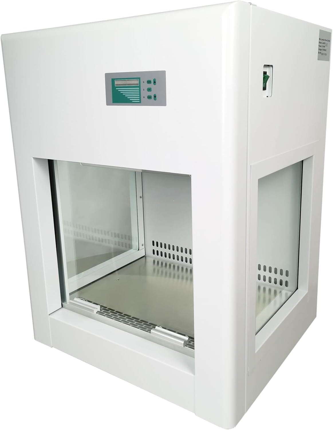 CJ-600P Mini Laminar Flow Cabinet Laboratory Fume Cupboard Desktop Vertical Air Flow Cleaning Workbench for Test Samples 0.2-0.6m/s 110V 110W