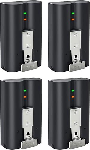 Paquete de 4 baterías de repuesto para cámara V4 compatibles con anillo de iones de litio 3.65 V 6040 mAh 22.046 Wh, recargable, 4 paquetes