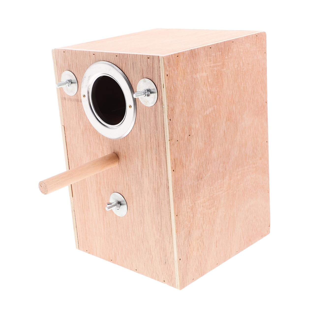 Caja de Cría para Periquitos con Soporte Posadero de Madera Nido Exterior Colgante para Conure Pinzón y Agapornis Refugio Cálido para Reproducción Invierno Fácil Instalación y