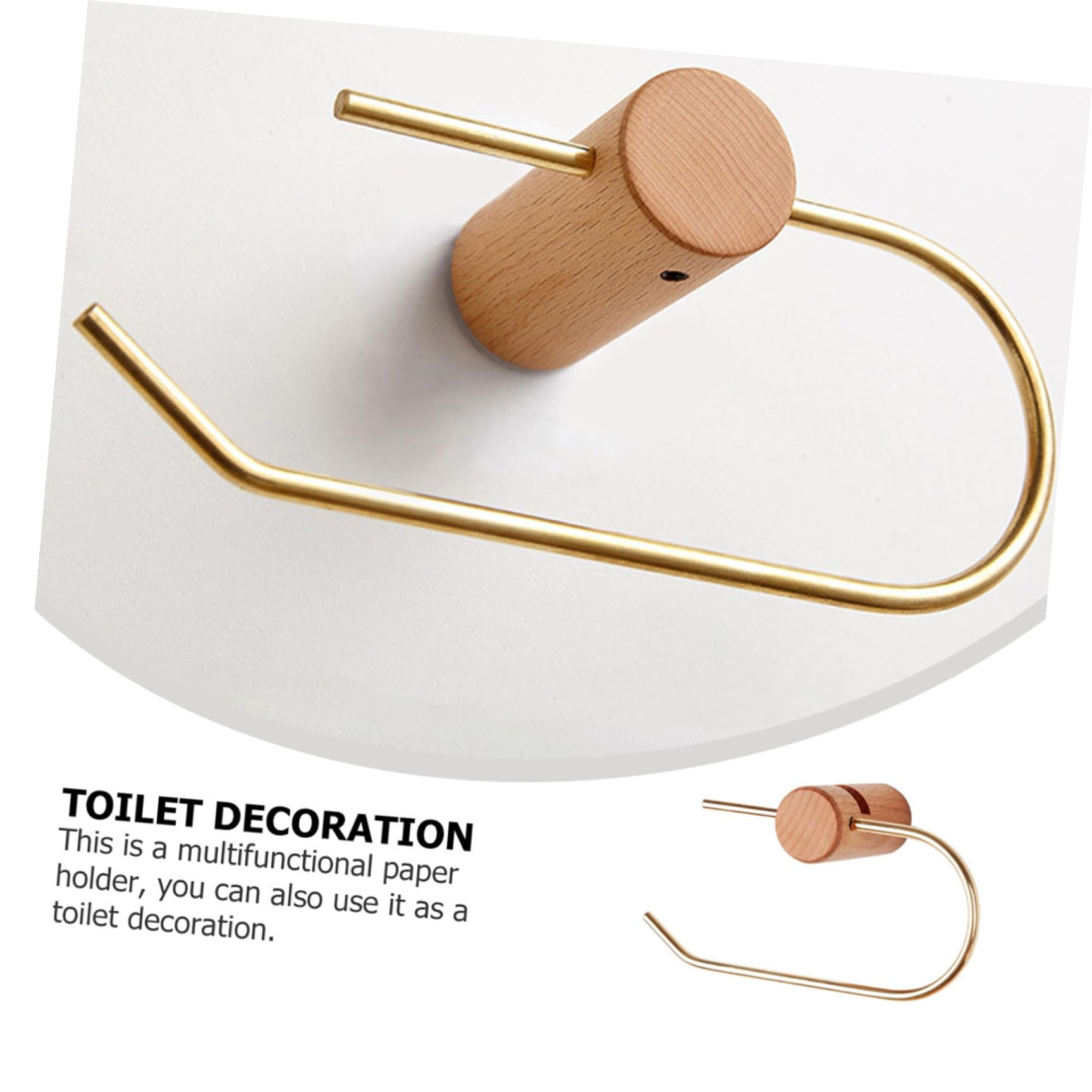 HOMSFOU 2piezas Portarrollos De Papel Higiénico De Natural Soporte Sin Taladros para Baño Organizador Elegante y Funcional para Hogar y Oficina