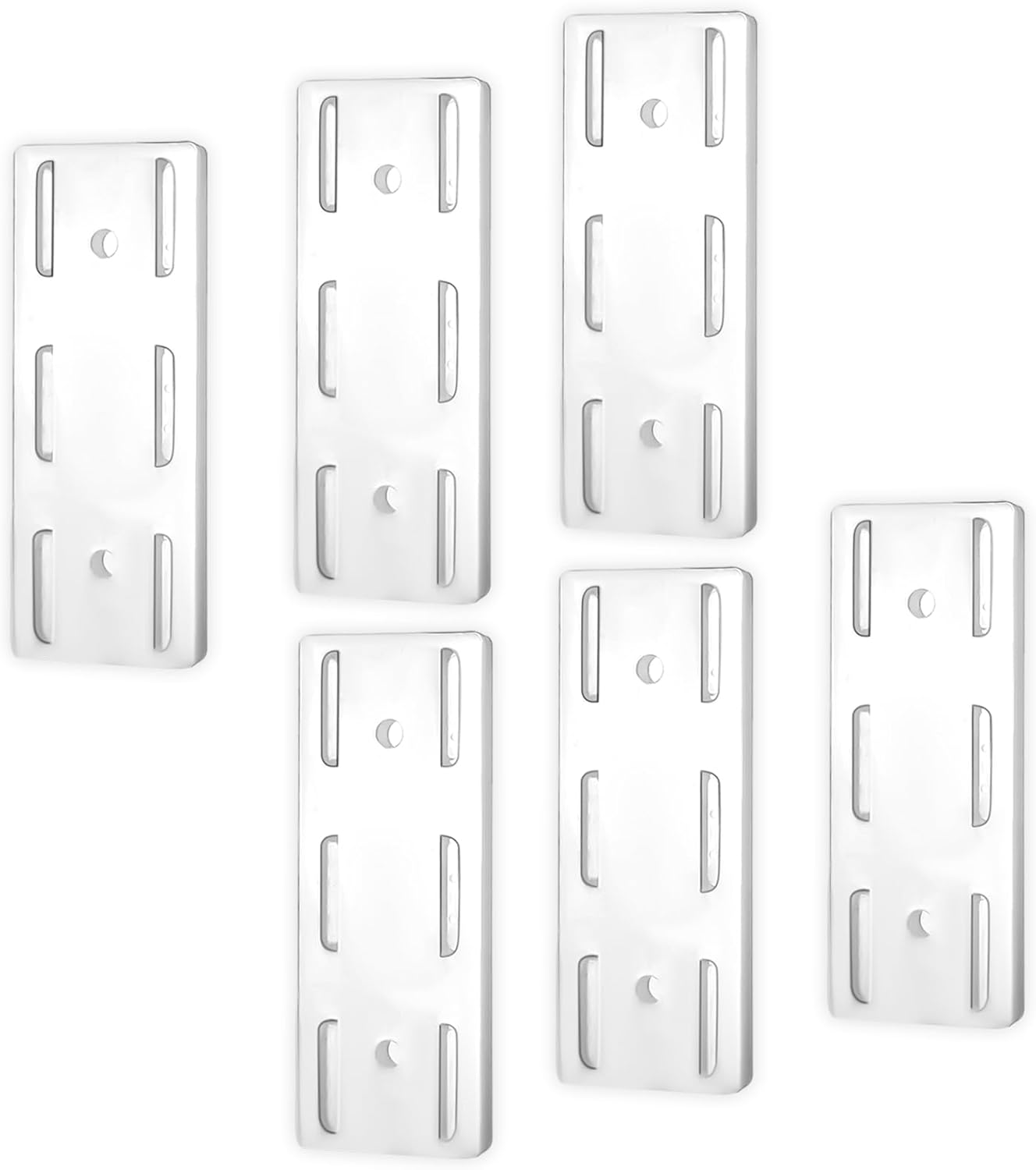 6 Pcs Power Strip Holder Self Adhesive Power Strip Wall Mounted, Desktop Socket Fixer Punch Free Cable Management System Plug-in Surge Protector Holder for Kitchen Home Office