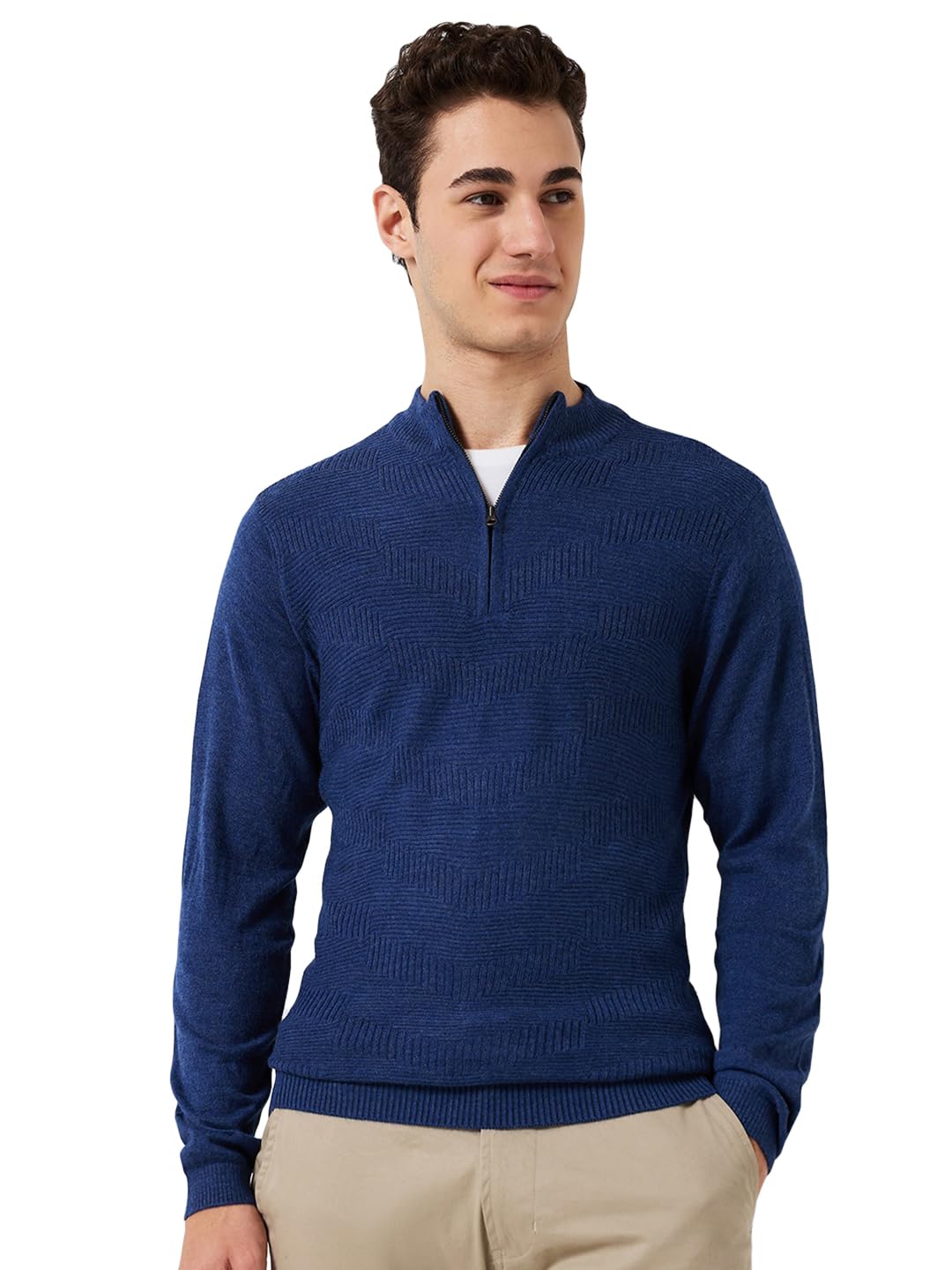 park avenue Men Regular Fit Solid Pattern Acrylic Wool Blend Full Sleeve Turtle Neck Casual Winter Wear-picture-42