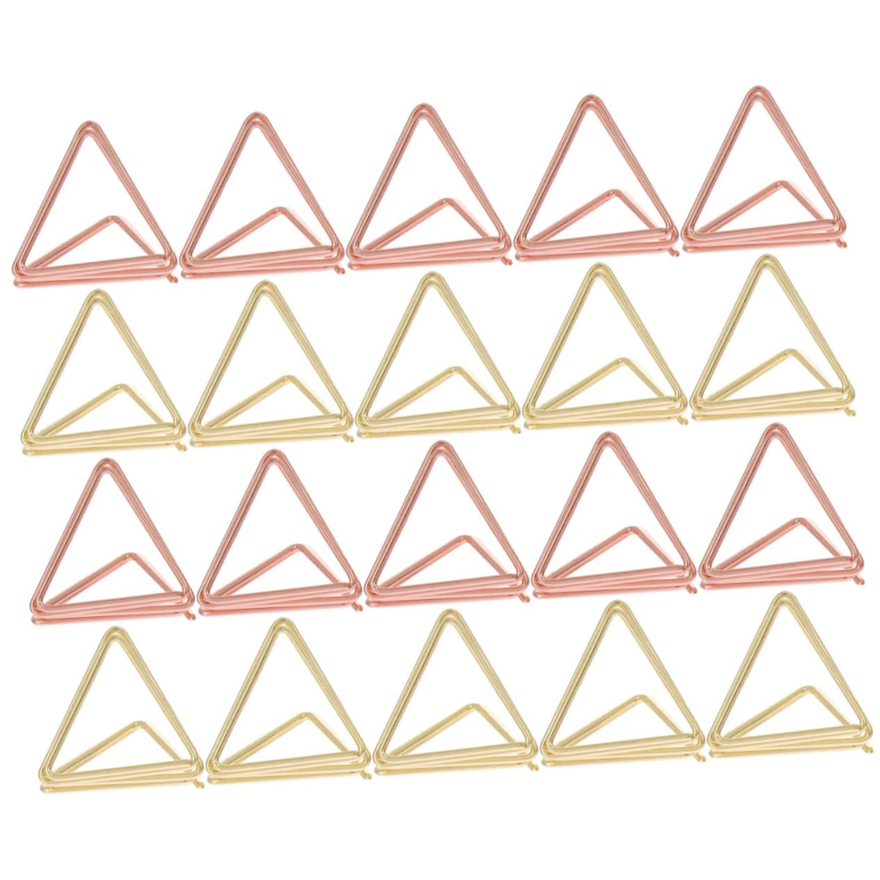 KICHOUSE 40Pcs Triangle Memo Clips Memo Holders for Photos Cards Sturdy Table Holders Multipurpose Place Card Clips for Office Use