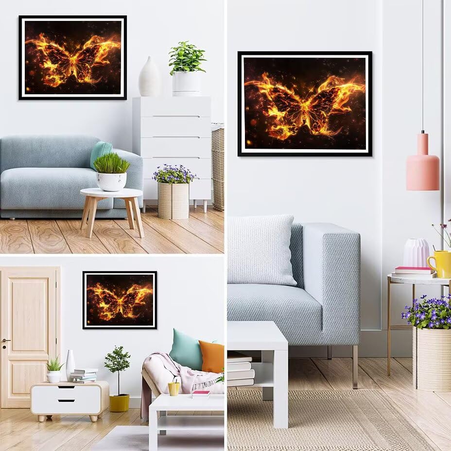 Peinture Diamant Flamme G0-679, broderie de strass premium pour une œuvre d'art éclatante