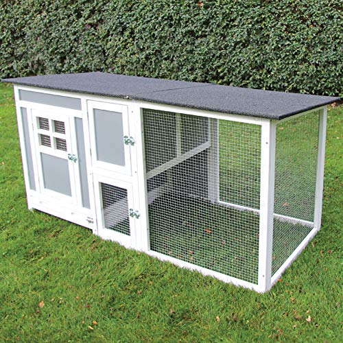 NYVI Hühnerstall Hilda - Winterfest Wetterfest Vollholz - Hühnerhaus mit Auslauf - Kleintierstall draußen - 161 x 80 x… – Bild 5