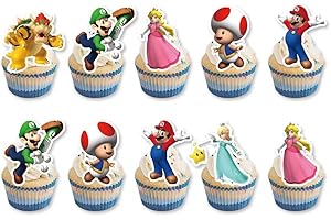 24 Mario Brothers Cupcake Toppers