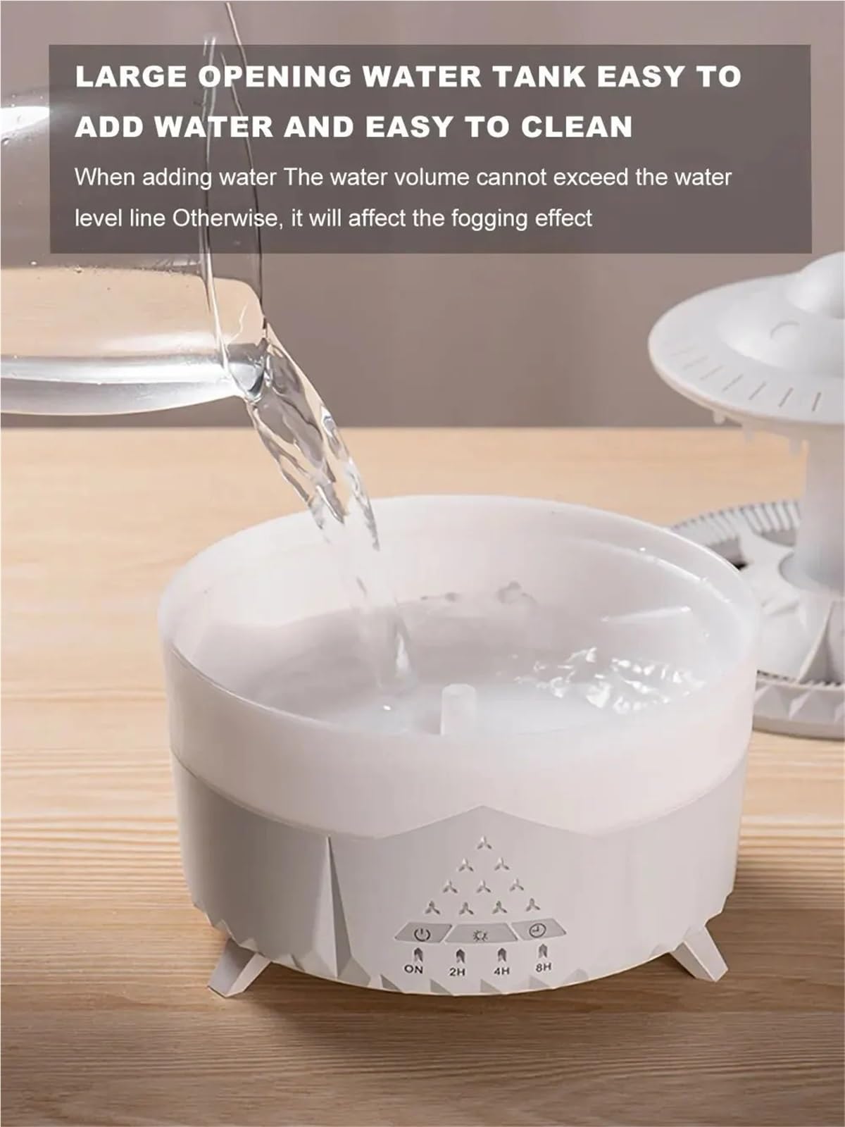 Nawilżacz Powietrza, Nawilżacz powietrza Ultradźwiękowy Dyfuzor Aromaterapeutyczny Mist Maker Aroma Olejków Eterycznych do Domu i Biura(Wihte)