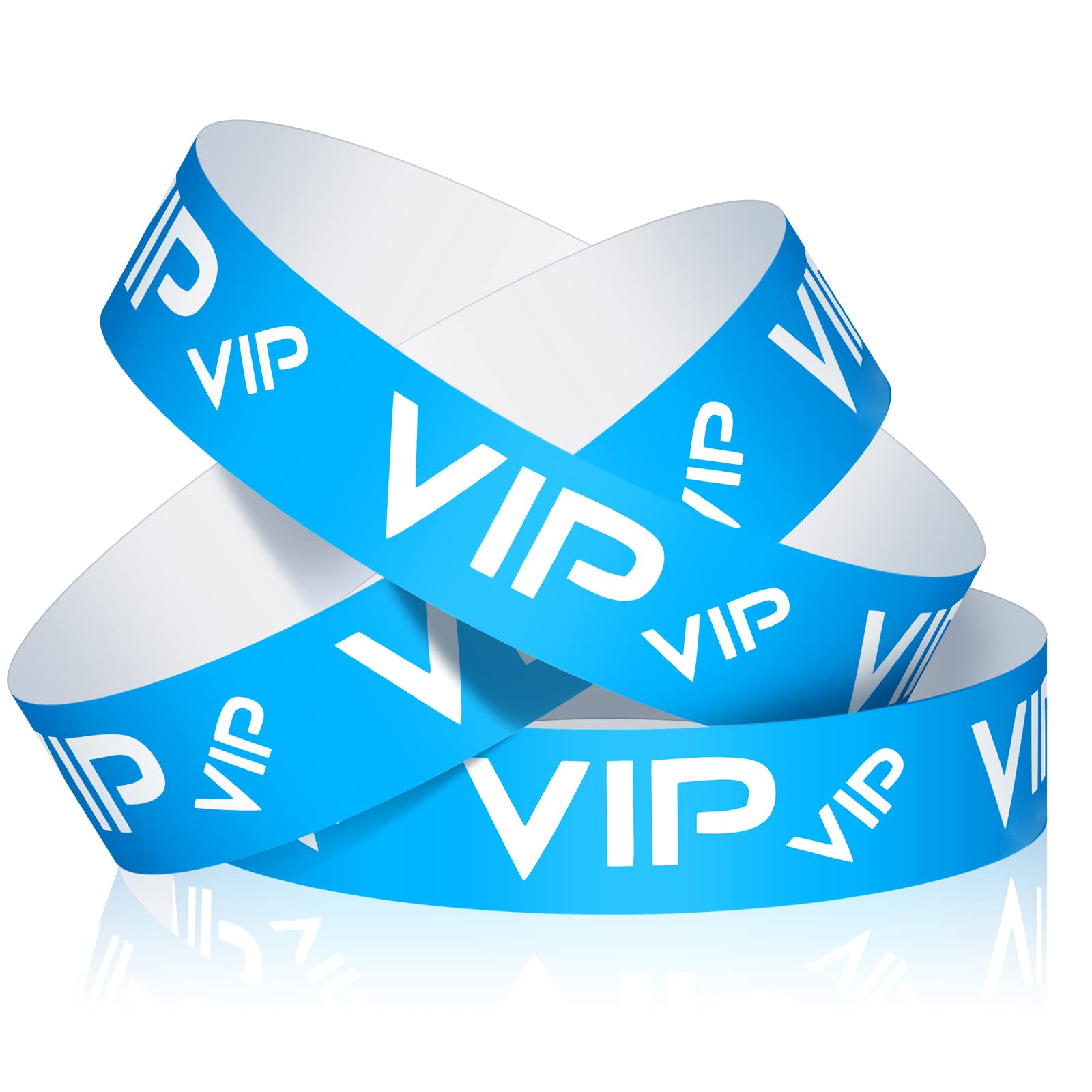 Teling500 Pack VIP Plastic Wristbands Bracelets Party for Events VIP Custom Wristbands Plastic Bracelets Tear proof Waterproof Wrist Bands Arm Bands for Events Concerts