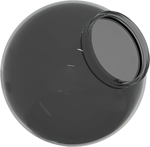 Vista 22 de KastLite Globo de poste de lámpara de acrílico transparente de 8 pulgadas, textura suave con cuello de ajuste de 3.91 pulgadas, fabricado