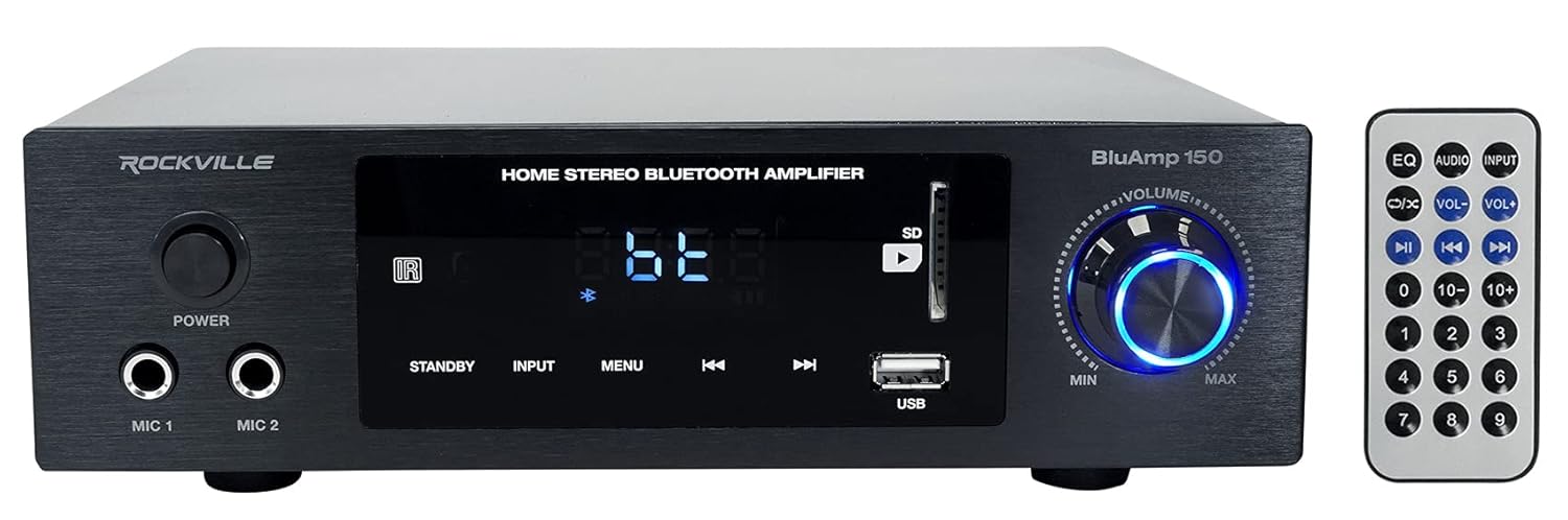 Rockville BLUAMP 150 Home Stereo Bluetooth Receiver Amplifie… Rockville BLUAMP 150 Home Stereo Bluetooth Receiver Amplifie…