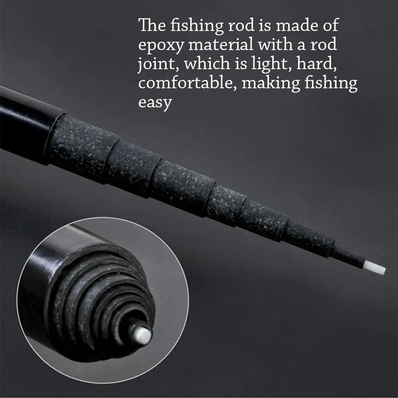 Canna da pesca leggera 1,8 – 6,3 metri, portatile da viaggio duro mini carpa feeder telescopico, ultra leggero, attrezzatura da pesca Stream Hand Pole (5,4 m)
