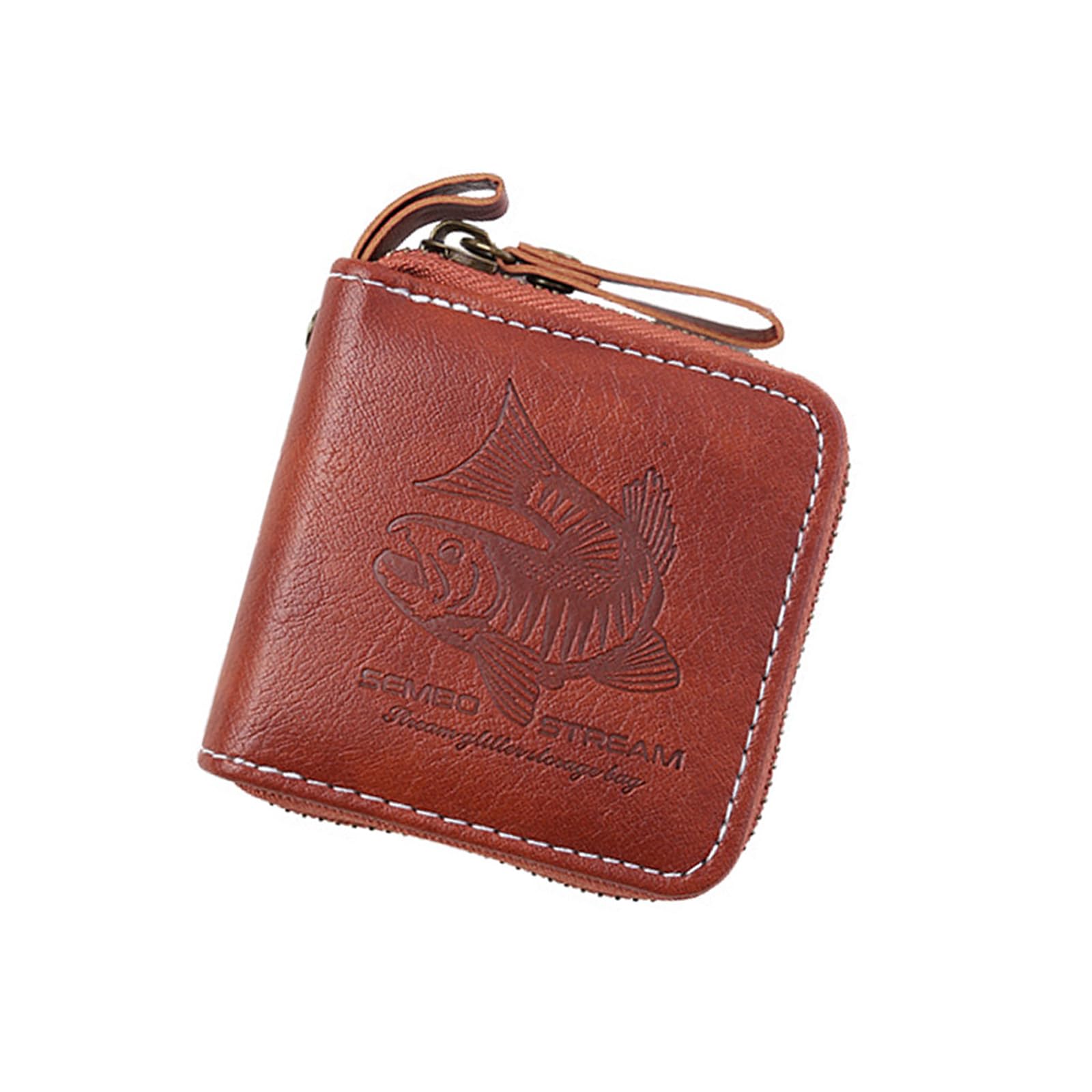 Shurhome Portable Fly Spinner Spoon Baits Storage Bag Hard Lures Case Waterproofs PU Leathers Small Spoon Baits Wallet Enduring