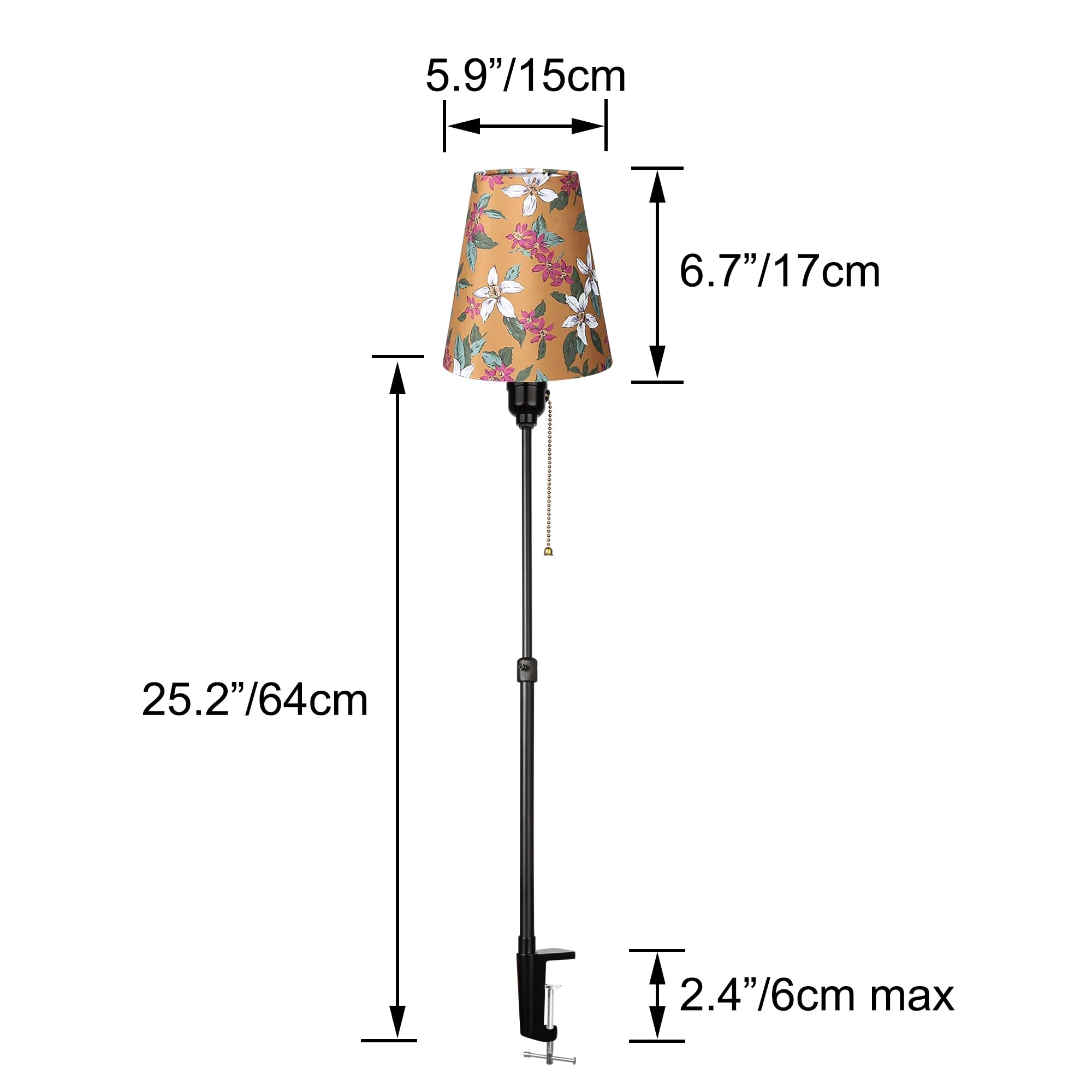 Modern Klemmleuchte,1 Packung Leselampe mit 2,5 m Kabel, Dimmbar Nachttischlampe,Augenpflege Schreibtischlampe für Heimgebrauch Büro, E27 Lampenhalterung - DZ0375L