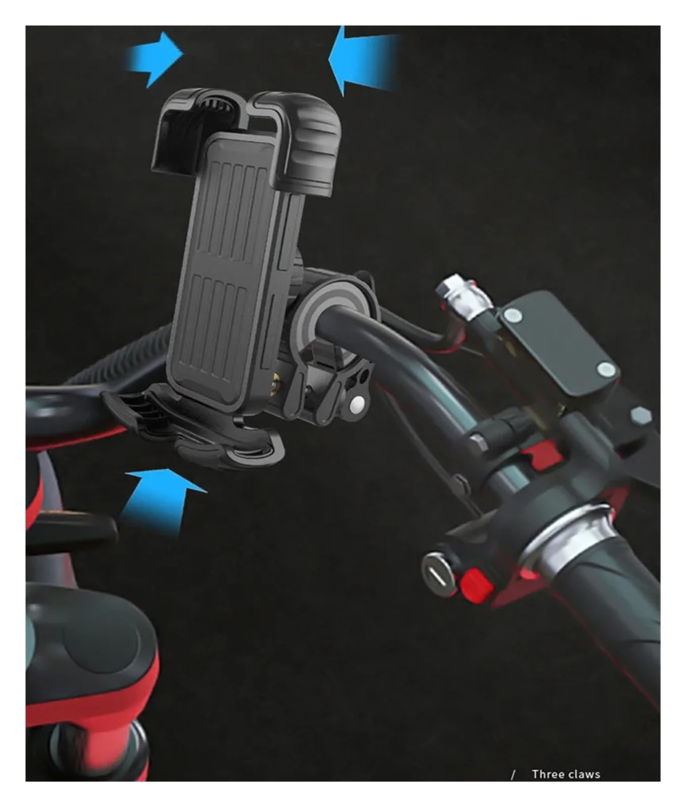 Telephone Moto Rotation Support De Téléphone De Vélo pour Guidon De Moto Pince Téléphone Portable Clip Smartphone pour Scooter Accessoires Externes Moto Porte Téléphone Vélo