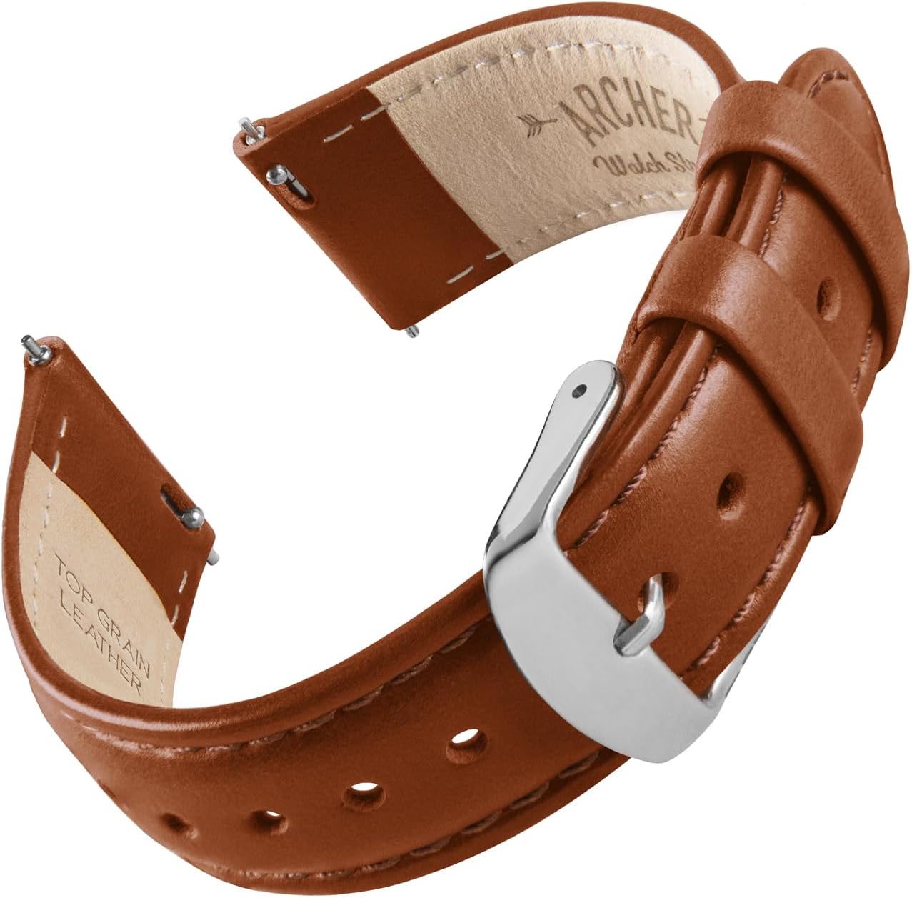 Archer Watch Straps - Top Grain Leather Quick Release Watch Bands