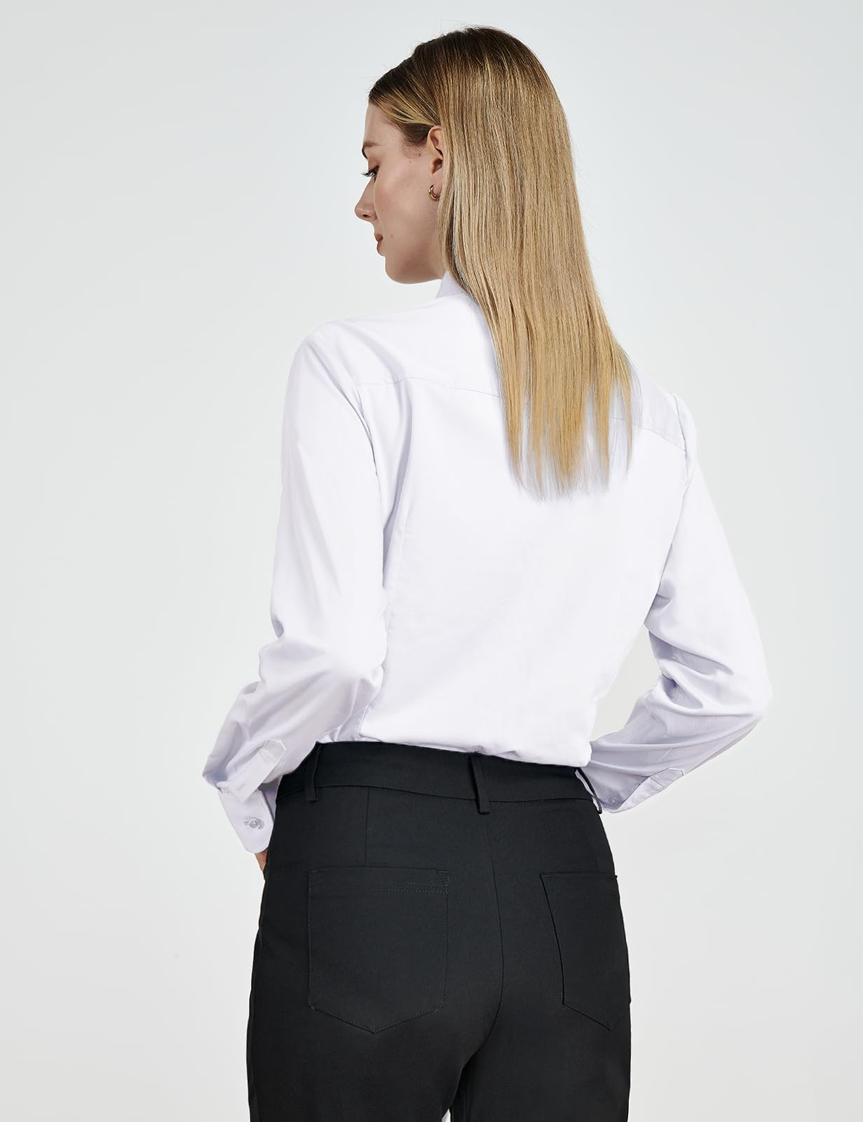 Tapata Damen Bodysuit Bluse mit Knöpfen langärmlig Büroarbeitshemd