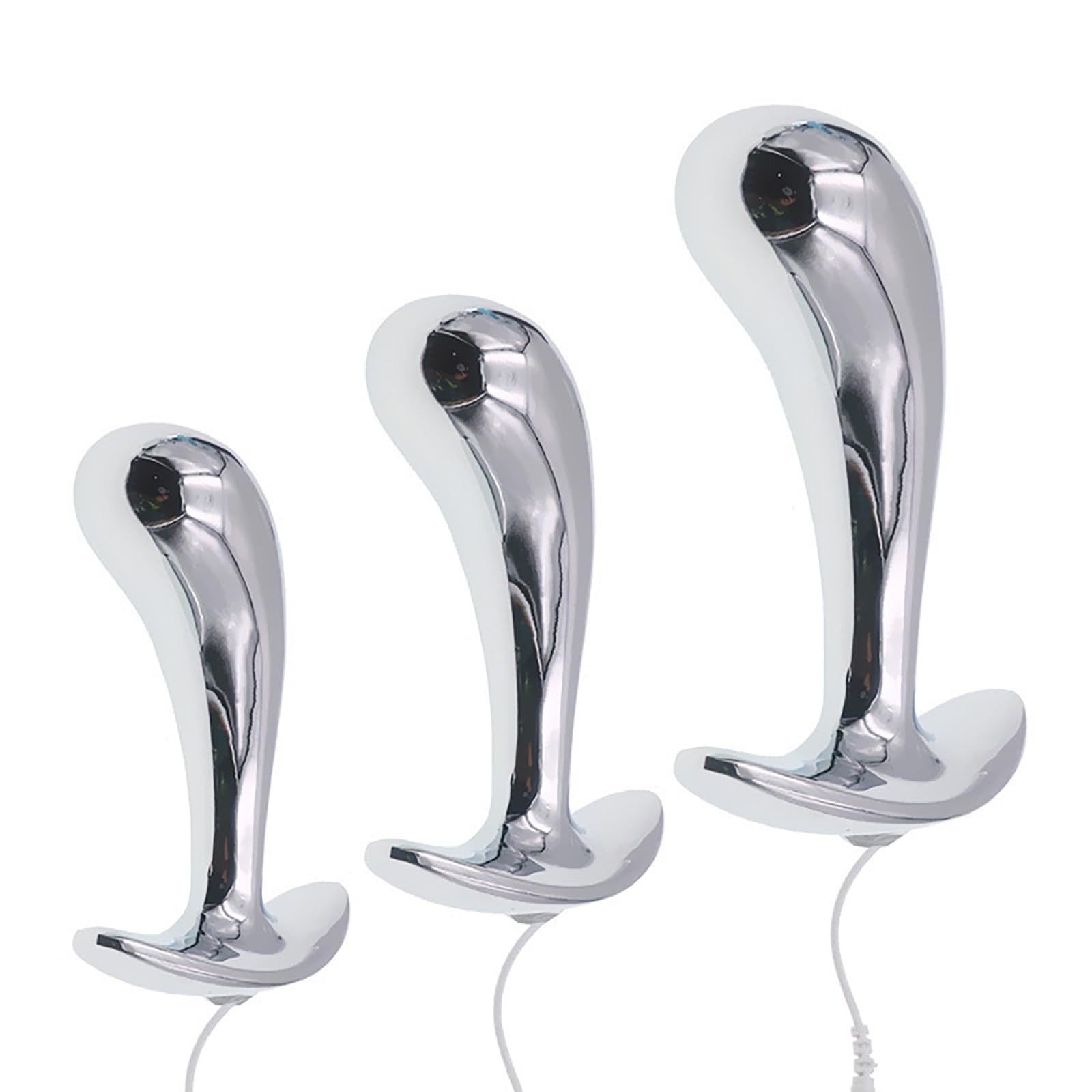 Electroshock Penisplug Plug Anal Set Acero Inoxidable Dilatador Uretral Anal Dilatadores Para Hombres Estimulación Prostática Juguetes Sexuales (L)