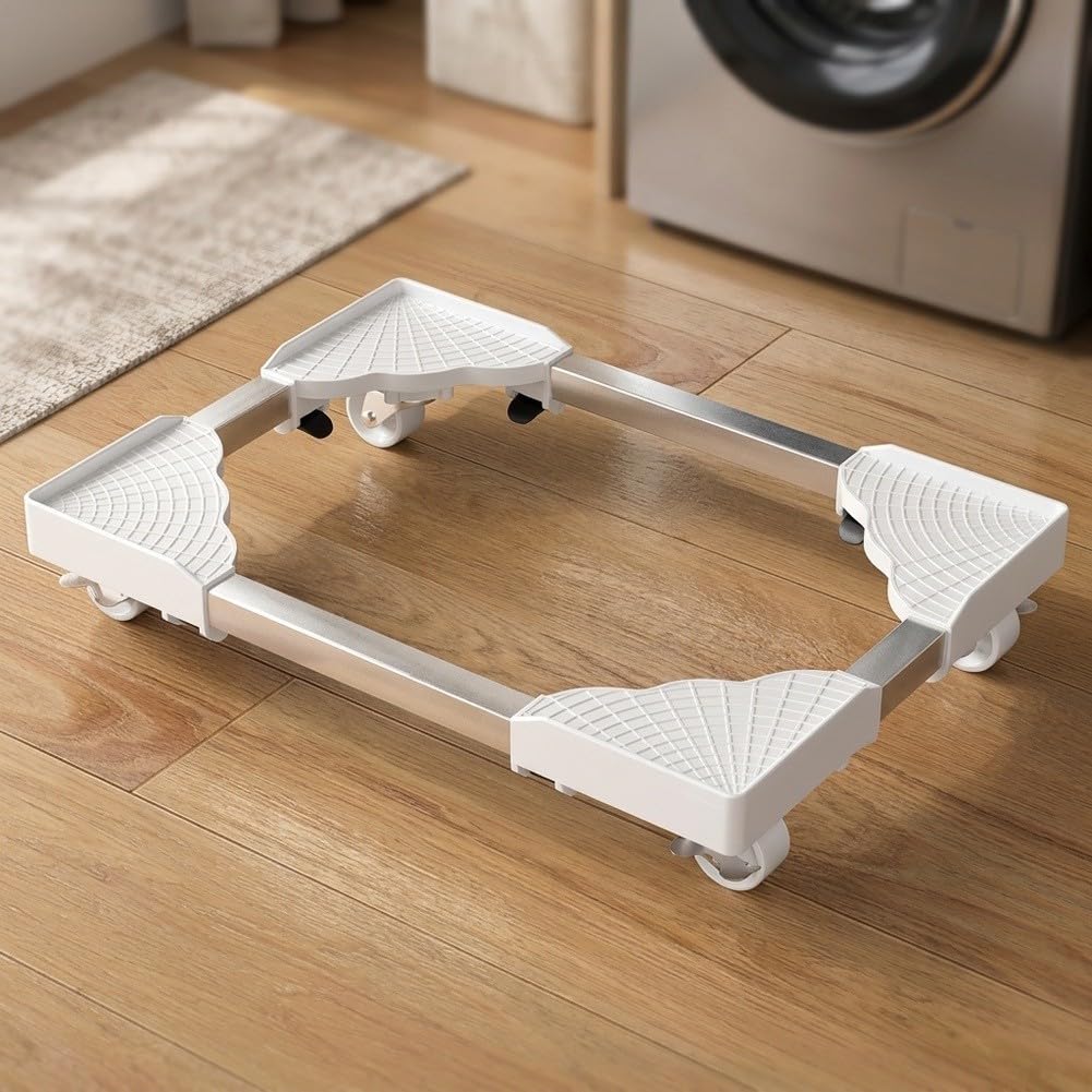 Base Mobile con Ruote per Mobili Pesanti Regolabile(Black)