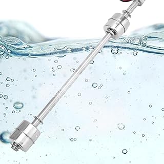 Water Level Sensor, 6803, Water Level Switch Water Level Sensor Bearing 12V Ball Float Switch Dual Ball Stainless Steel Liquid Level Sensor Float Switch for Water Tank, Pool and