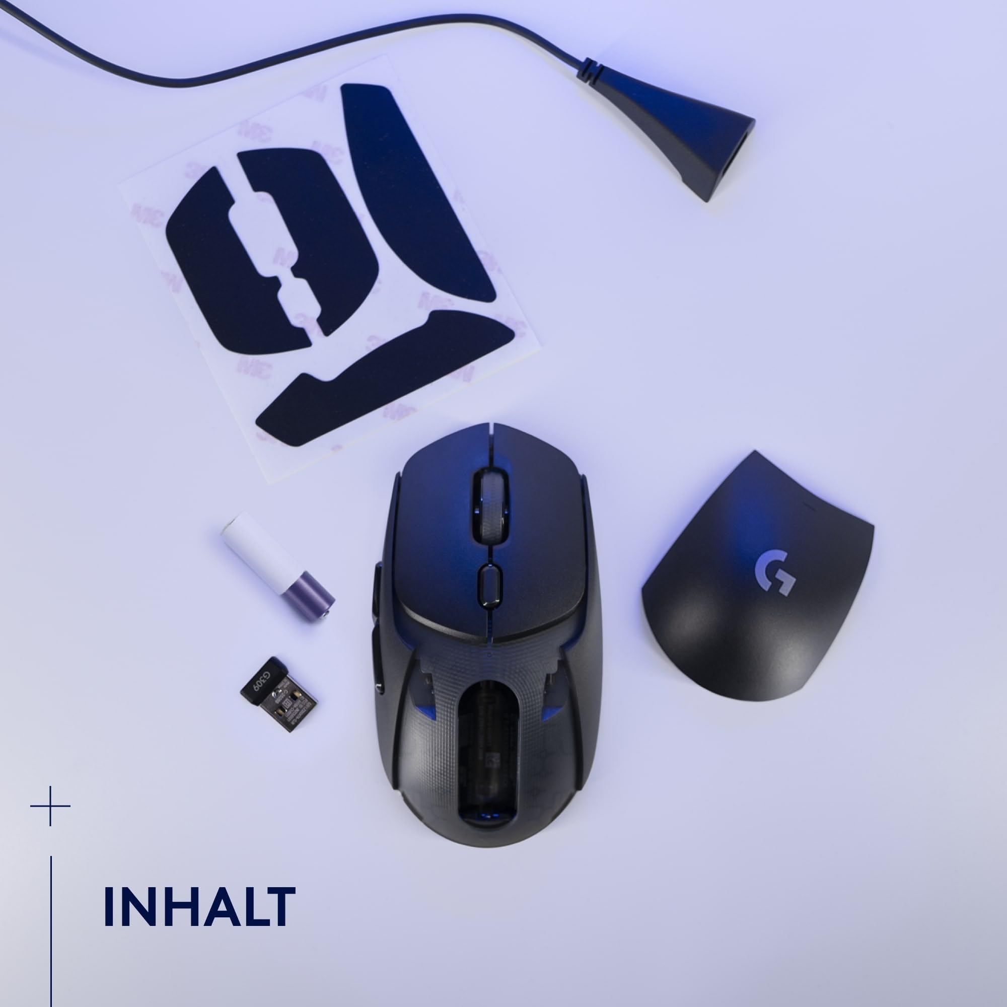 Logitech G G309 LIGHTSPEED kabellose Gaming-Maus | Leicht, LIGHTFORCE-Hybridschalter, HERO 25K-Sensor, >300h Akku (AA), 6 programmierbare Tasten, PC/Mac - Schwarz