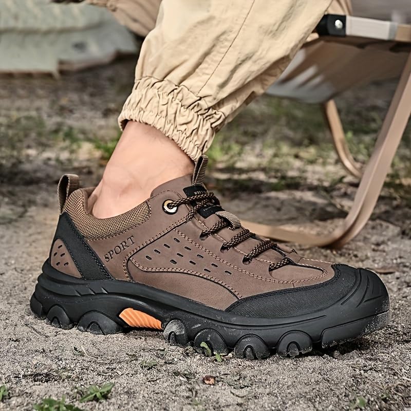 [Durable Hiking Shoes] Durable Synthetic & Rubber Men's Sport Outdoor Hiking Shoes | Slip-Resistant All-Season Casual Work Boots for Trekking, Travel, All-Day Comfort, Hiking Accessories2
