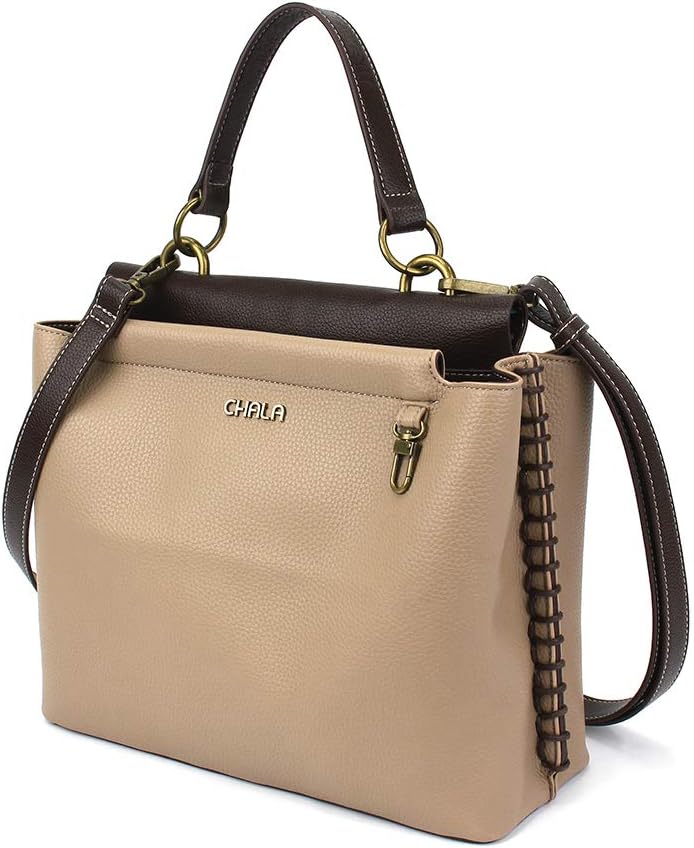 CHALA Charming Satchel with Adjustable Strap - Chihuahua - Taupe - Image 3