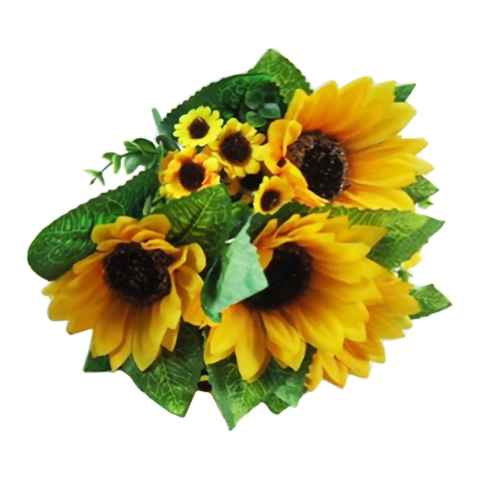 matumou 7 Heads Fake Sunflower Artificial Silk Flower Bouquet Home Wedding Floral Decor Fake Flower