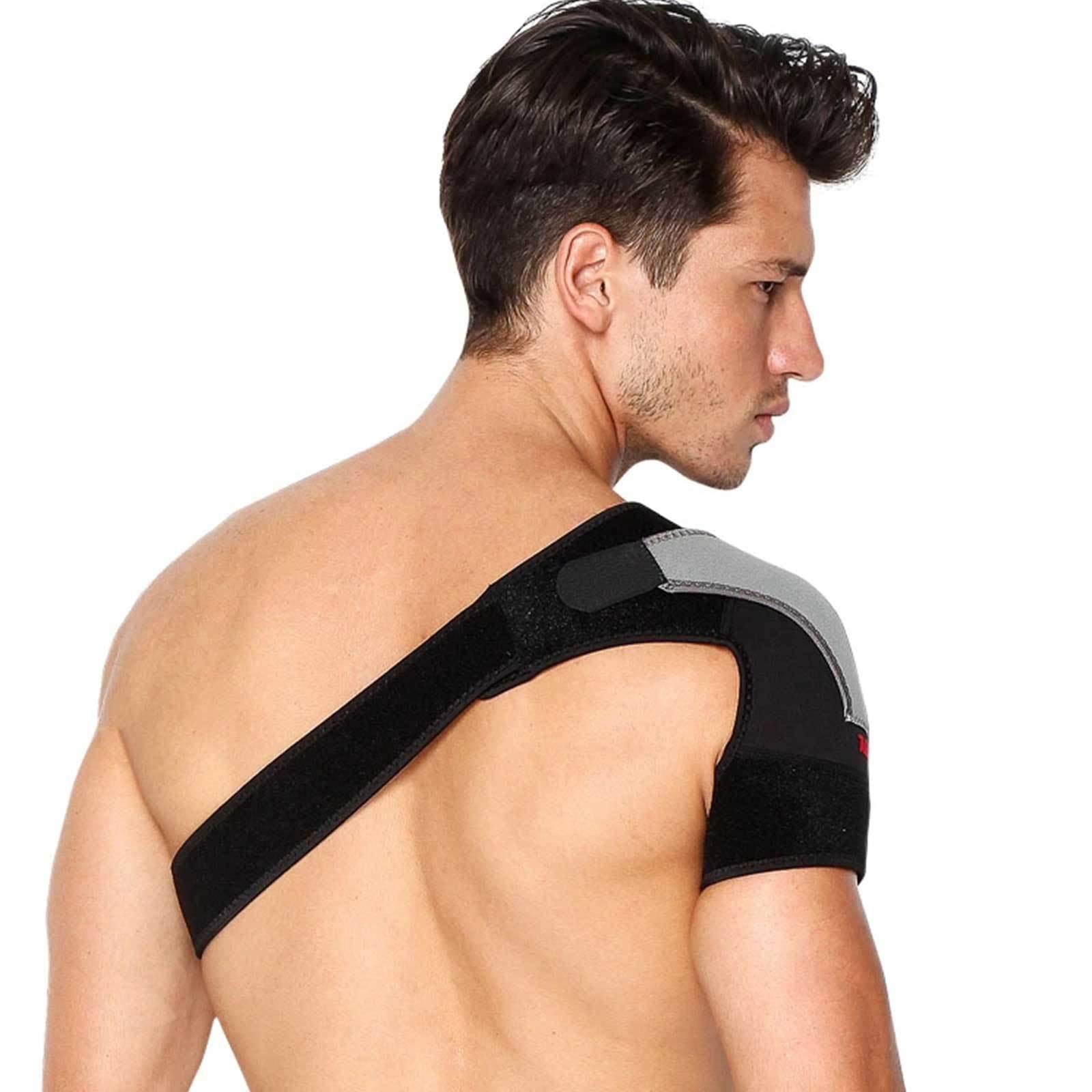 Soporte y compresión para hombro para hombres y mujeres, envoltura inmovilizadora de brazo para puño rotador, dolor articular AC, correa de estabilidad para hombro dislocado, recupera la movilidad y
