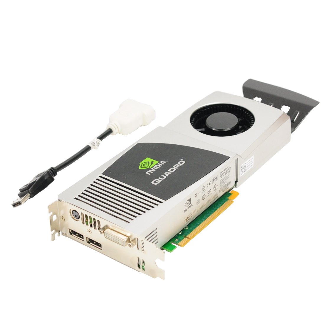 Genuine Dell 1G28H Y451H NVIDIA Quadro FX 4800 1.5 GB GDDR3 PCI-E PCI-Express 2.0 x16 DVI DisplayPor