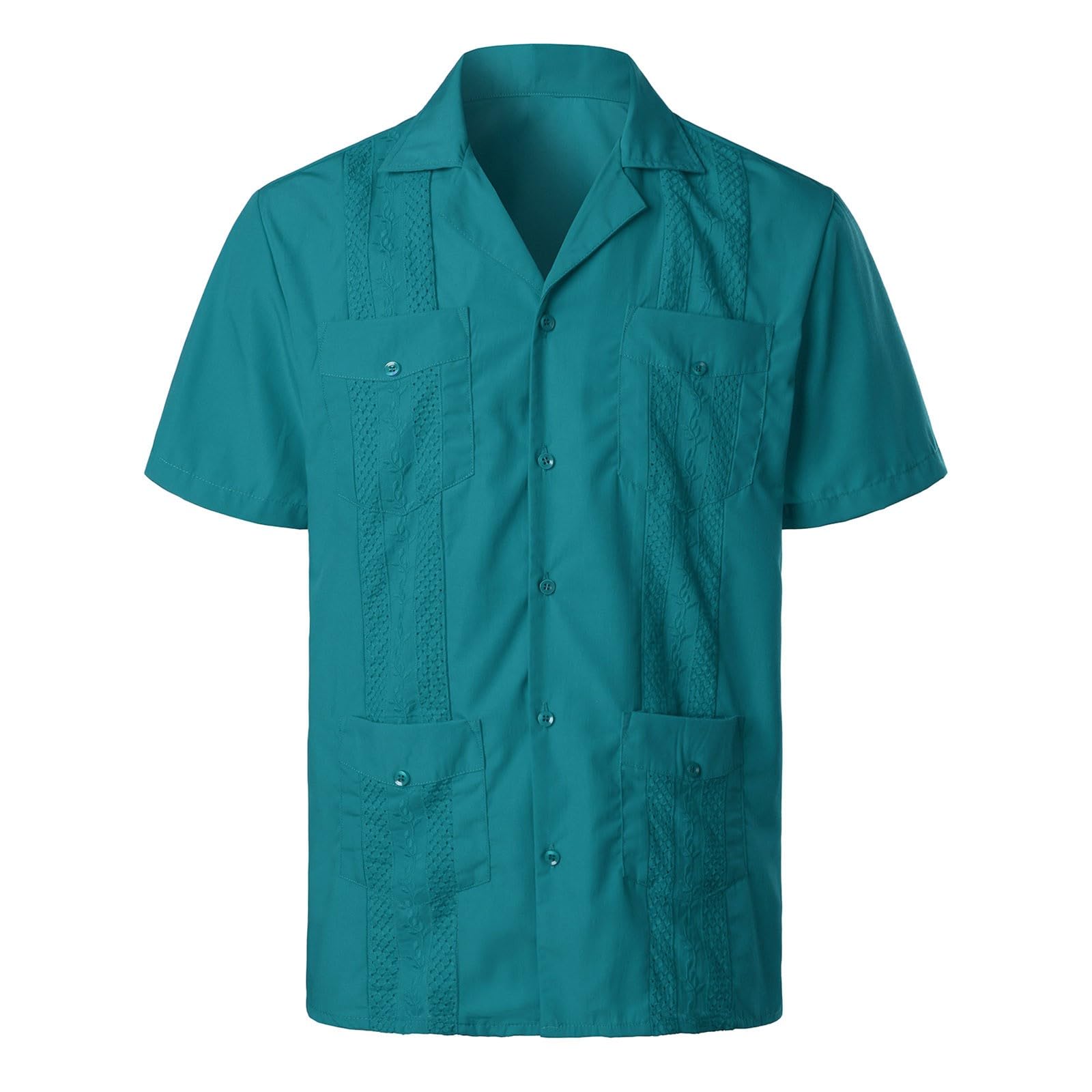 Chemise Homme Manches Courtes de Travail de Photographie Gilet de Peche Homme Versatile Multipoches Chemisette Militaire Veste Printemps Ete Mi Saison Haut Cargo de Sauvetage Camping Randonnée