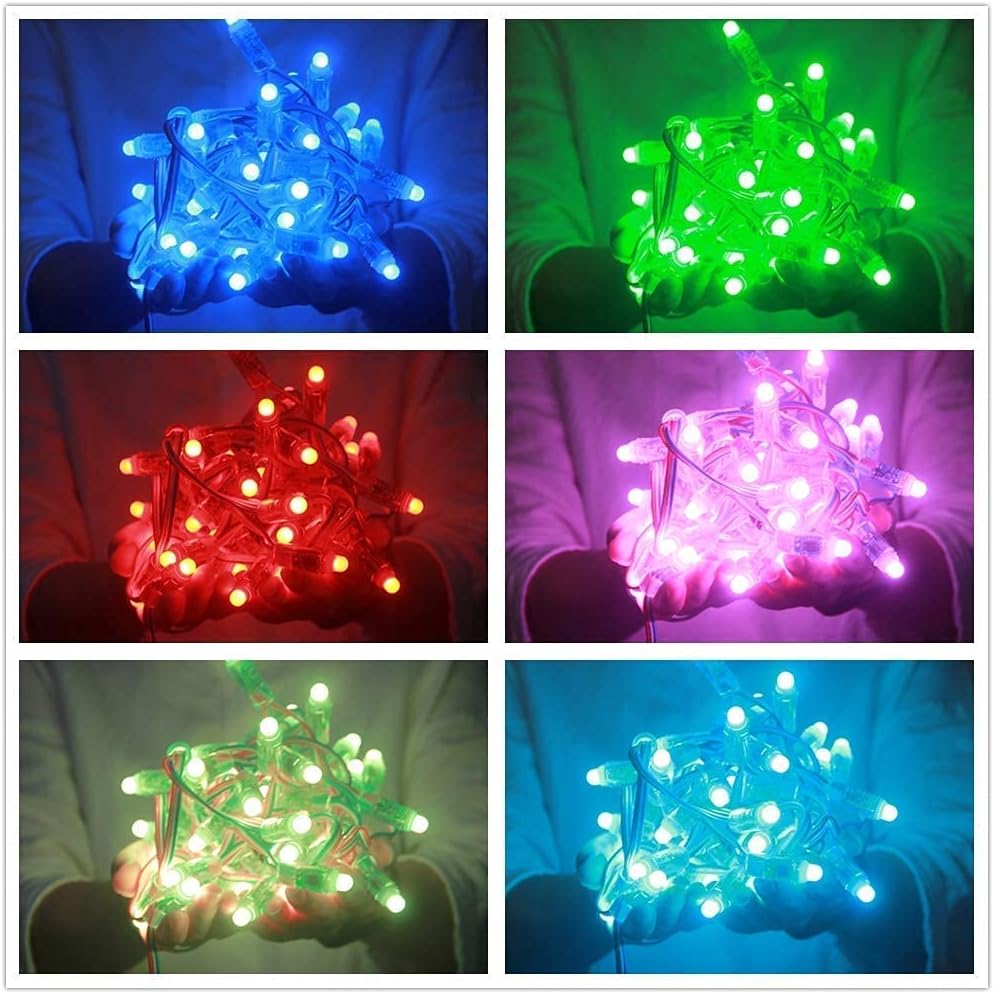 ALITOVE 500pcs WS2811 RGB LED Pixels Light 12V Individually Addressable Dream Color LED Module Light + Wfi Controller SP108E+ 12V 20A Power Supply