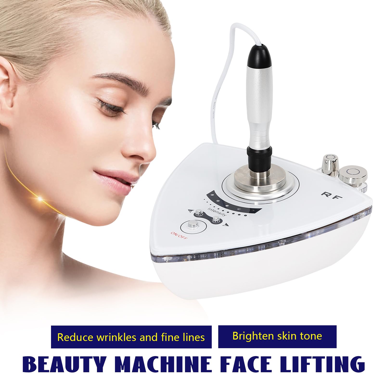 Radiofréquence Machine anti-rides de la peau, Machine de beauté RF Lifting du visage, massage du visage Rajeunissement raffermissant pour l'auto-nettoyage et les soins de la peau en salon