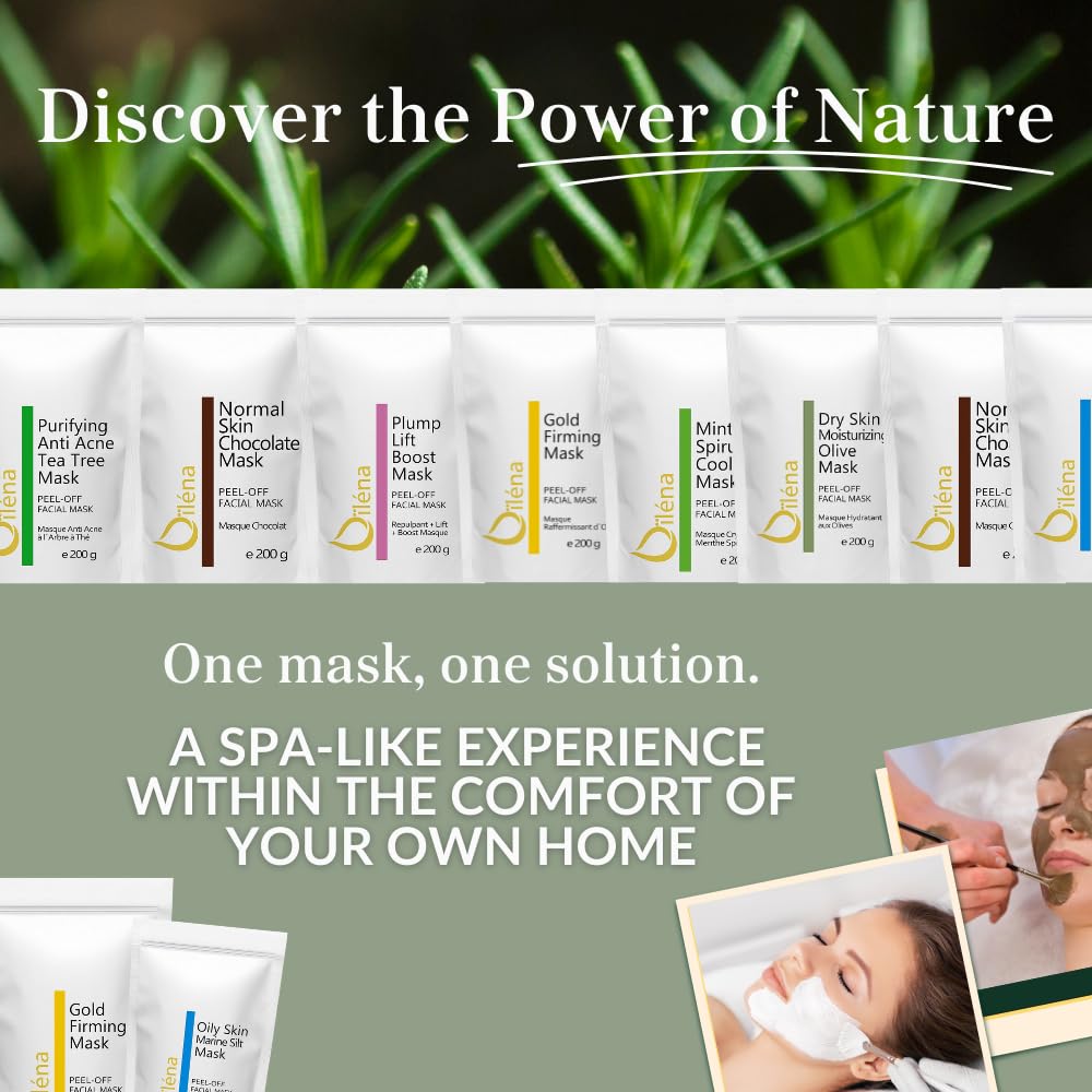 Mascarilla facial hidratante de alginato en polvo, removedor de espinillas Mascarilla puntos negros Mascarilla Vegan, sin aclarado, exfoliante 200 g (Mascarilla Anti Edad Ginseng) — view 7