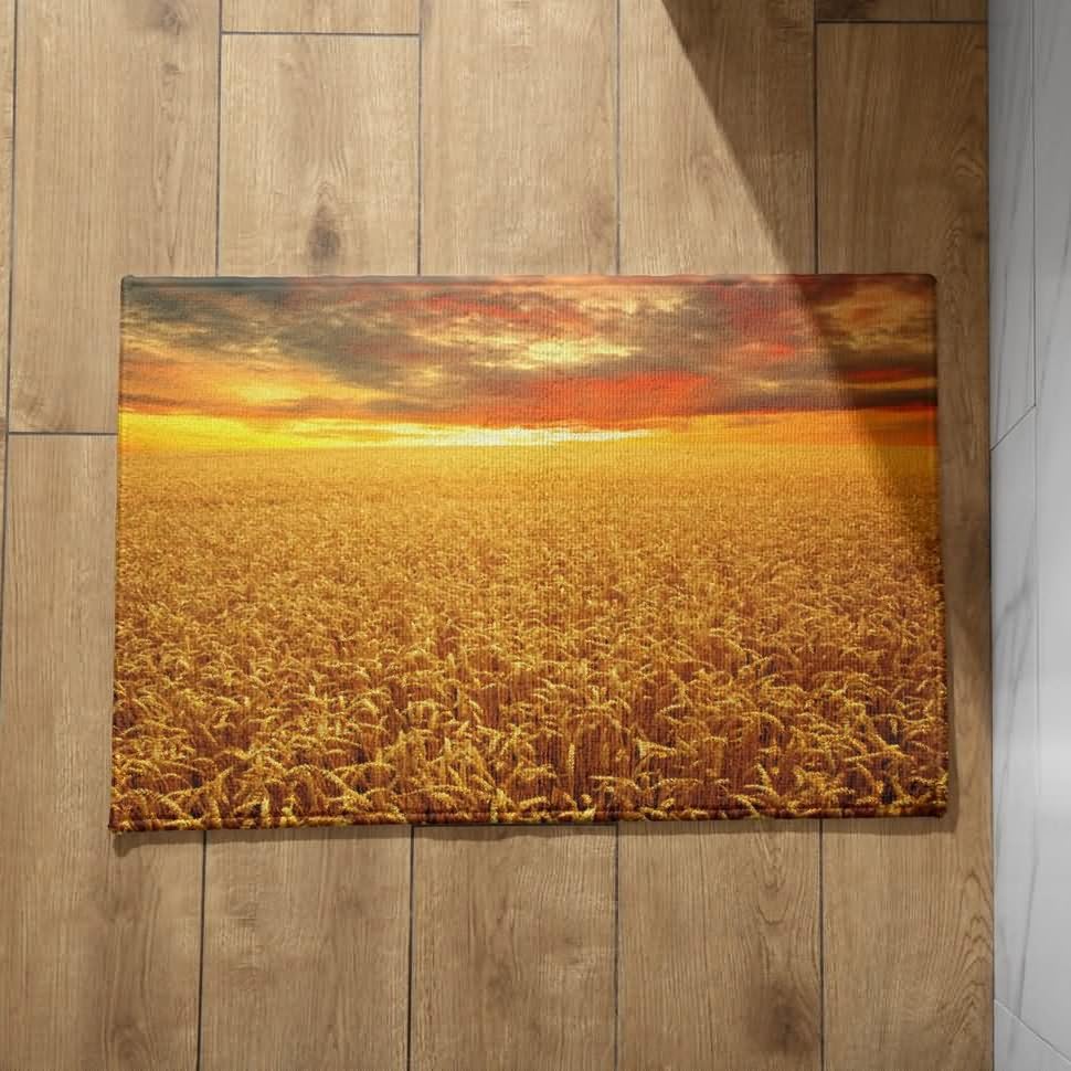 Paillasson intérieur original paysage naturel CEVAN tapis entrée original 50x80cm