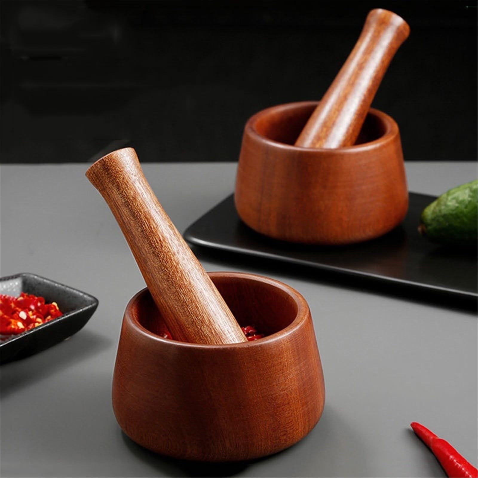 Pratico Utensile da cucina for condimento manuale for spezie, mortaio e pestello for aglio