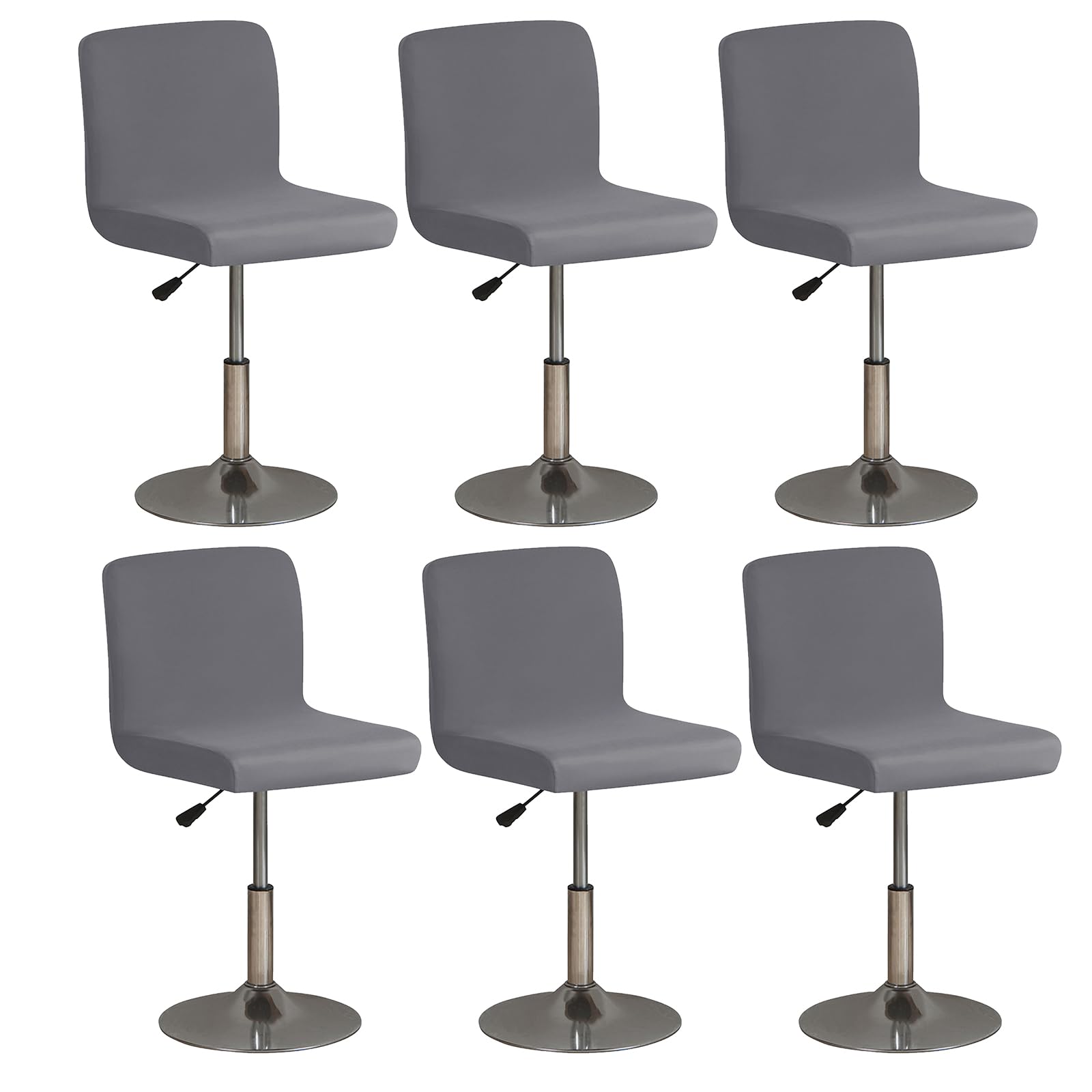 MeYuxg Bar Stool Covers with Backs,6 Pack Stretch Washable Bar Stool Chair Covers,Square Seat Stool Covers for Swivel Chair Dining Chair Counter Stool Pub Chair