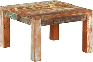 Tidyard Wooden Coffee Table, Reclaimed Wood Sofa End Side Table for Livi...