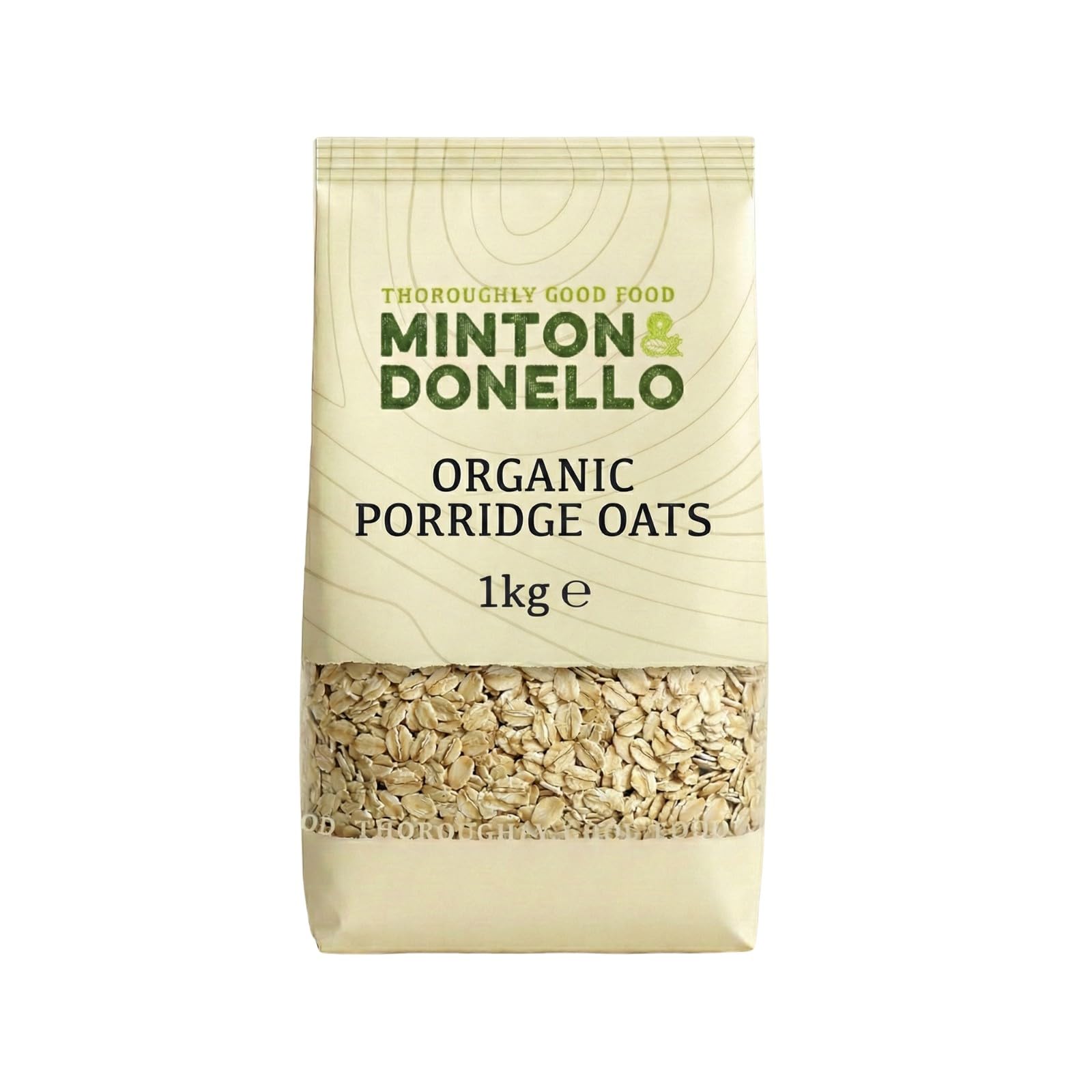 Minton & Donello Organic Porridge Oats 1kg – Wholesome, Creamy Oats Great for Breakfast, Baking, Smooth & Warming Bowls, and Nutritious Everyday Meals