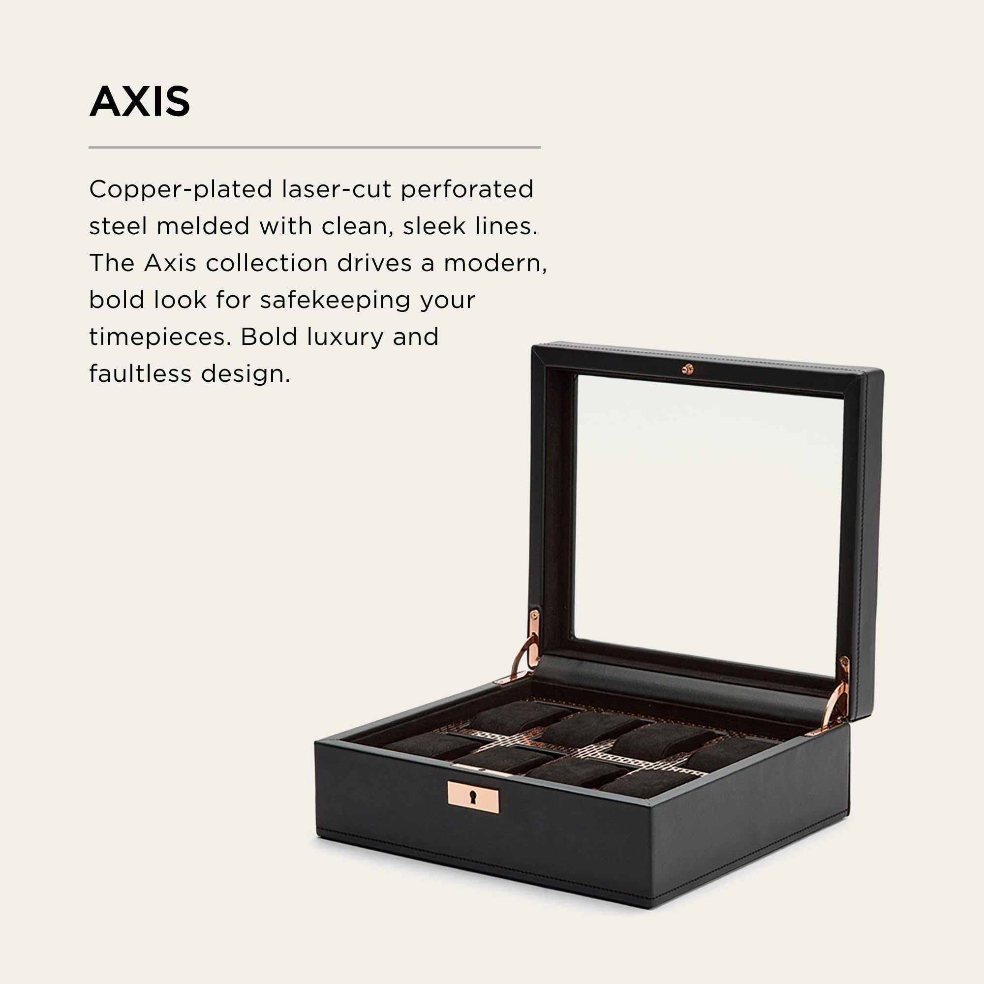 Amazon.com: WOLF Axis 8-Piece Watch Box, Copper - Features 8 Watch