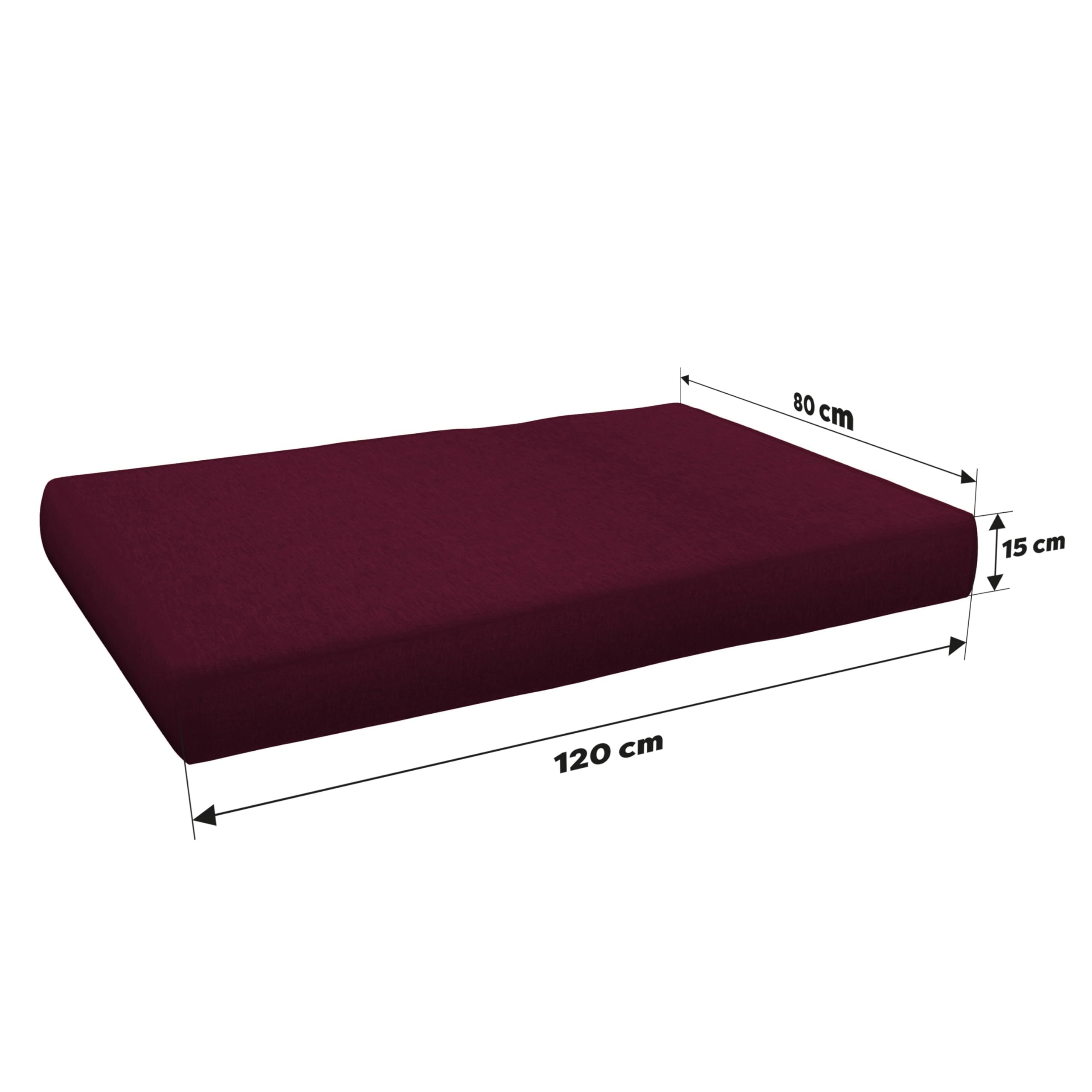 POKAR Euro Pallet Seating Set of 2: 1x seat cushion 120x80cm + 1x back cushion 120x40cm, cold foam, removable covers, Home Garden Furniture DIY, indoor outdoor pillow, without pallets, Beige — view 193