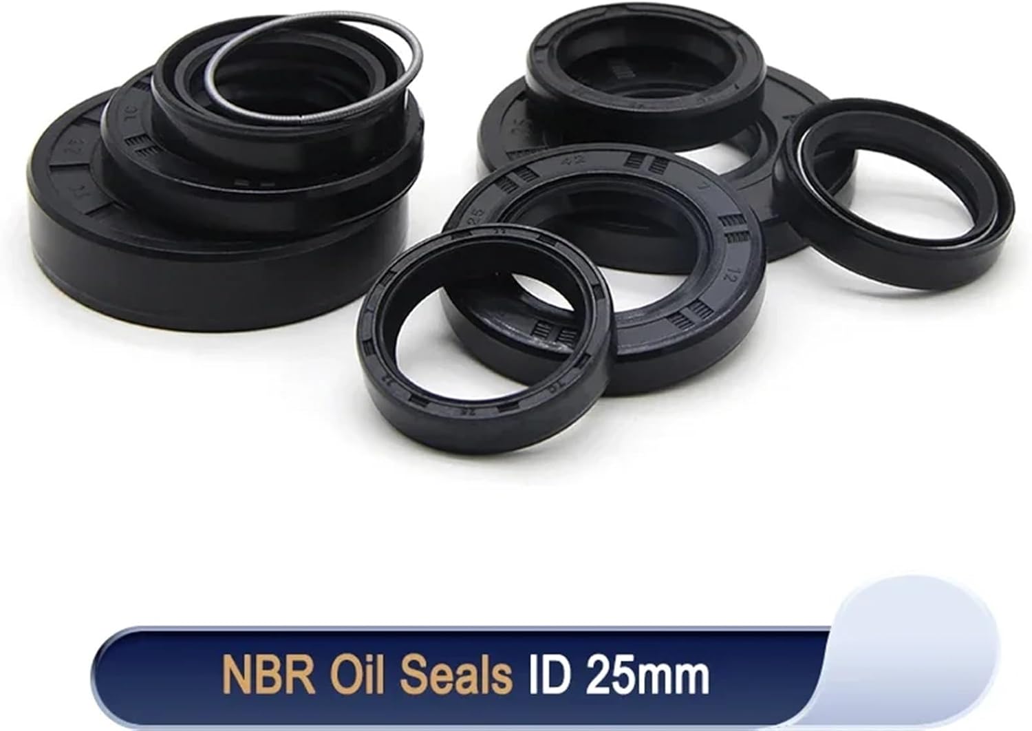 NBR Oil Seal ID 25mm TC-25 * 31/32/34/35/38/40/42/45/50/52/55/60/62 * 4/5/6/7/8/10/12mm Nitrile Rubber Shaft Double Lip Seals Gasket(25x47x8mm)