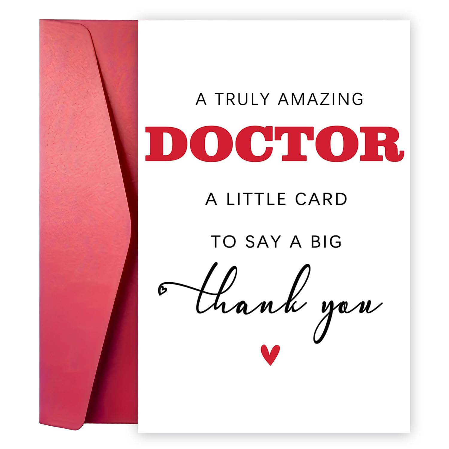Thank You Card for Doctor, Personalised Elegant Thank You Greeting Card For Women Men, Appreciation Cards Blank Inside With Envelope For Nursery Hospital School