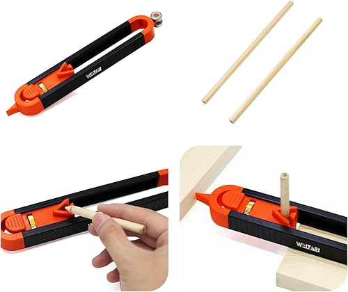 Miniatura 4 de Medidor de contorno preciso para carpintería, con bloqueo para lápiz, regla de escritura de perfil, herramientas de medición mejoradas