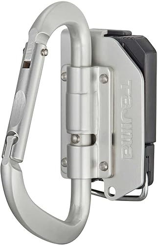 Tajima SFKHA-CLF - Soporte para herramientas extraíble, aluminio, mosquetón, grande, plegable,